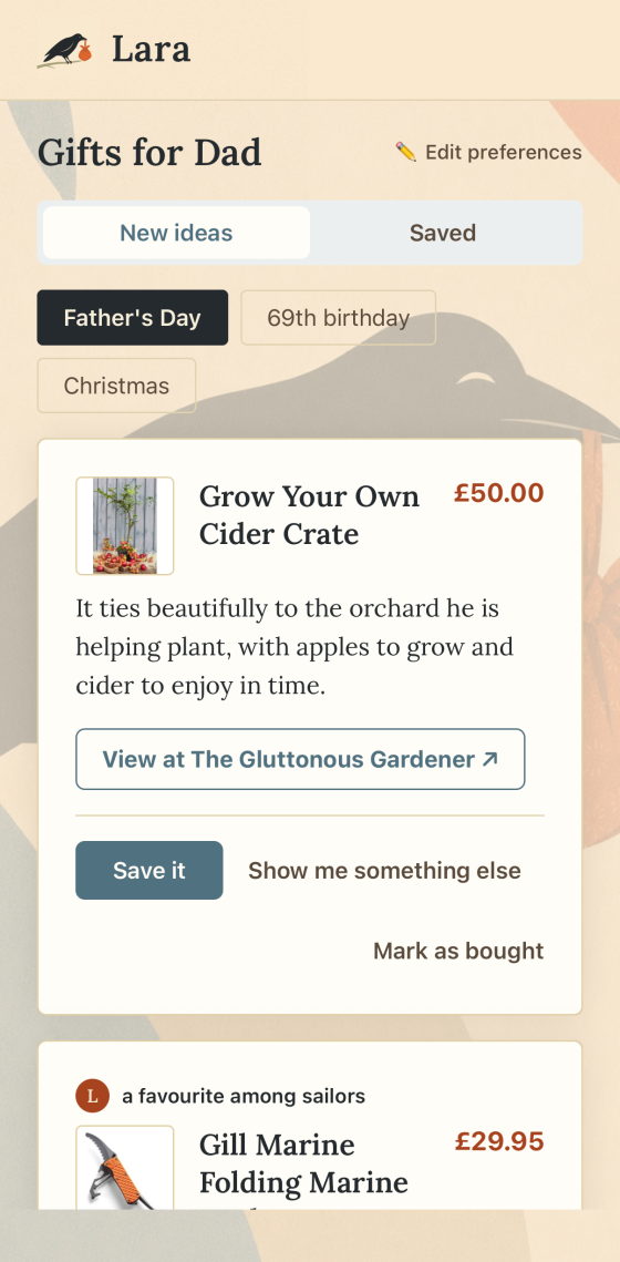 Gift ideas in Lara
